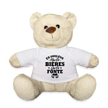 Ça soulève plus de bières que de fonte - Nounours - blanc - Devant