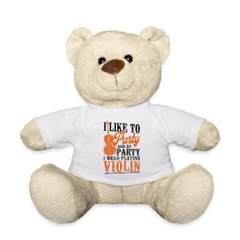 Violin Violinist Vintage I Like To - Teddy - Weiß - Vorne