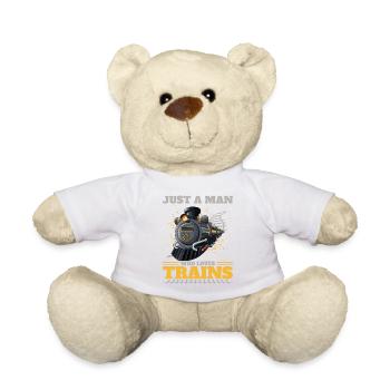 Train Modellbauer, Modelllokomitive Lok Lokomotive - Teddy Bear - white - Front