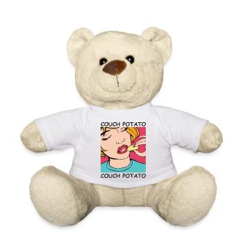Couchpotato Popart Snack - Teddy Bear - white - Front