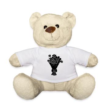 Florist Blumenstrauß - Teddy - Weiß - Vorne