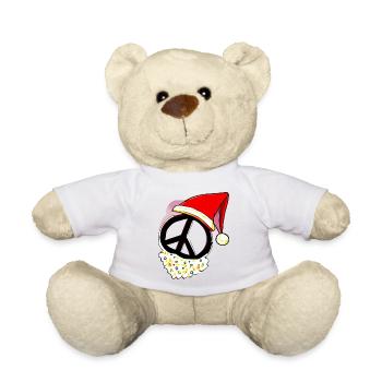 Paix d’hiver Noël Signe de paix 2 - Nounours - blanc - Devant