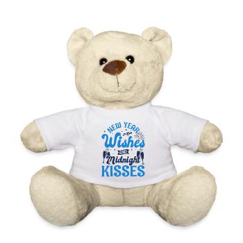 Réveillon du Nouvel An, Paix, Amour, Bonne Année - Nounours - blanc - Devant