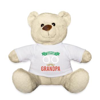 Grand-père, meilleur grand-père Super Opi, petite-nièce - Nounours - blanc - Devant