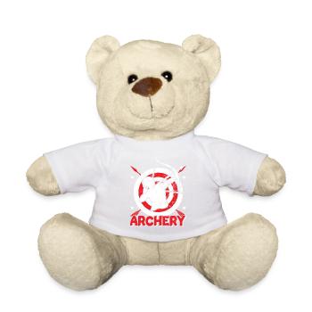 Bogensport Bogenschütze Bogenschießen Pfeil Bogen - Teddy - Weiß - Vorne