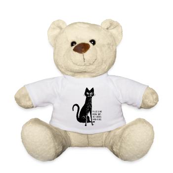 Mon chat est une bonne actrice - Nounours - blanc - Devant