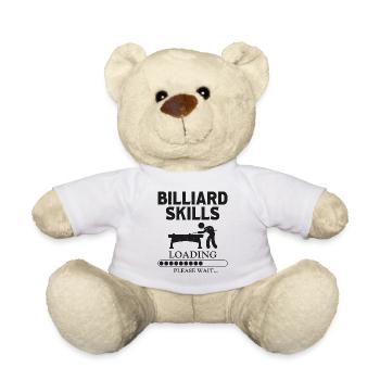 Billiards Pool Player Ball Vintage - Teddy Bear - white - Front