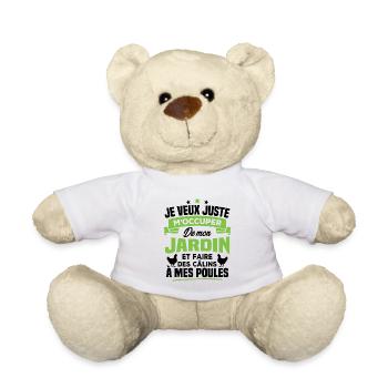 Je veux juste m'occuper de mon jardin - Nounours - blanc - Devant