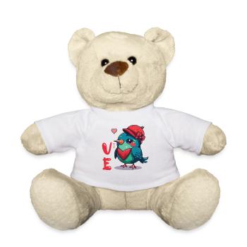Petite amie, petit ami, homme, partenaire de la Saint-Valentin - Nounours - blanc - Devant