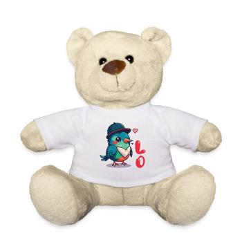 Petite amie, petit ami, homme, partenaire de la Saint-Valentin - Nounours - blanc - Devant