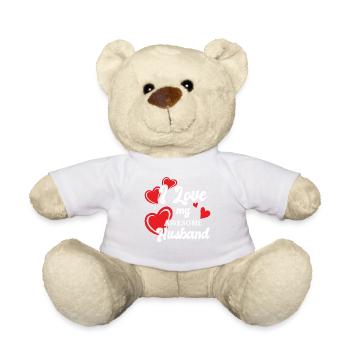 Petite amie, petit ami, homme, partenaire de la Saint-Valentin - Nounours - blanc - Devant