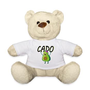 Petite amie, petit ami, homme, partenaire de la Saint-Valentin - Nounours - blanc - Devant