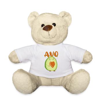 Petite amie, petit ami, homme, partenaire de la Saint-Valentin - Nounours - blanc - Devant