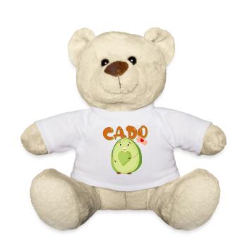 Petite amie, petit ami, homme, partenaire de la Saint-Valentin - Nounours - blanc - Devant