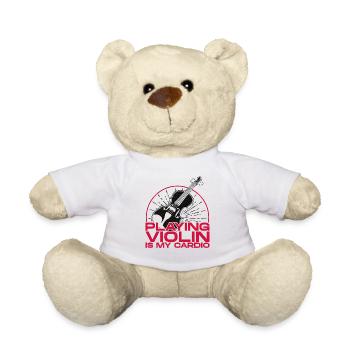 Violoniste violoniste jouant du violon est - Nounours - blanc - Devant