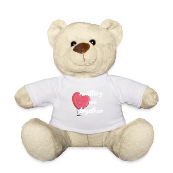 Petite amie, petit ami, homme, partenaire de la Saint-Valentin - Nounours - blanc - Devant
