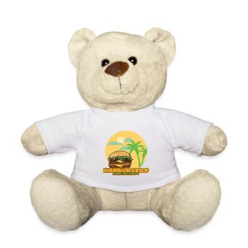 Hamburger Holiday make me happy- Hamburger Tshirt - Nounours - blanc - Devant