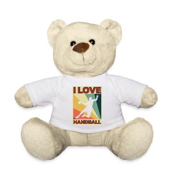 Équipe de handball, club, entraîneur, entraîneur, joueur - Nounours - blanc - Devant