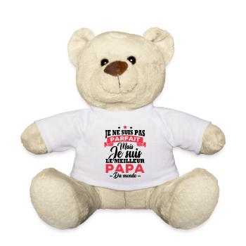 Pas parfait mais le meilleur papa du monde - Nounours - blanc - Devant