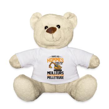 Les meilleurs deviennent conducteurs de pelleteuse - Nounours - blanc - Devant