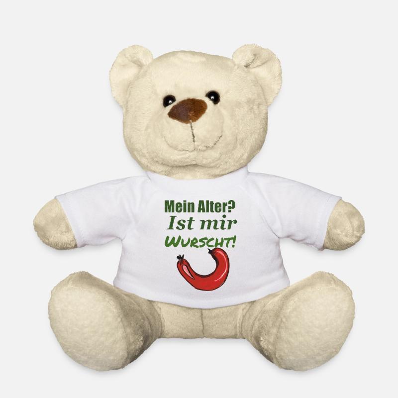 Geburtstagspruch Alter - Teddy - Weiß