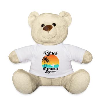 Pensioner now goes surfing, no longer my problem - Teddy Bear - white - Front