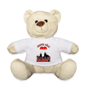 Karneval Kostüm Dreimol Kölle Alaaf Herz Köln - Teddy - Weiß - Vorne