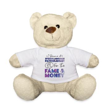 Speech Therapist Therapy Assistant - Teddy Bear - white - Front