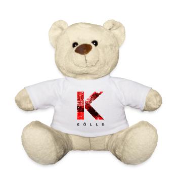 Karneval Kostüm Kölle Alaaf Clown Wappen Dom Köln - Teddy - Weiß - Vorne