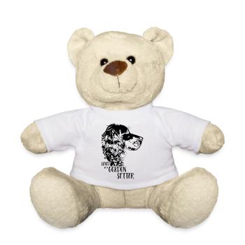 Loved by a Gordon Setter Dog Saying Hunting Dogs - Teddy Bear - white - Front