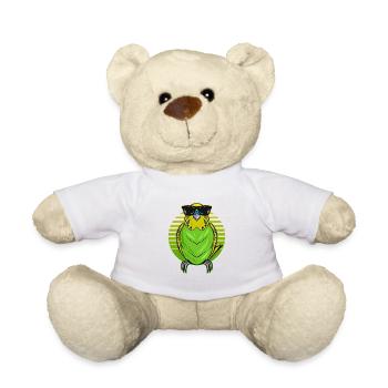Amoureux de Budgerigar | Cadeaux d’oiseaux de compagnie - Nounours - blanc - Devant