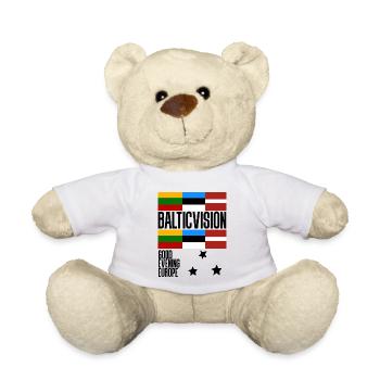 Eurovision Latvia Estonia Lithuania - Teddy Bear - white - Front