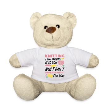 Knitting Knitter Knitting I Can - Teddy - Weiß - Vorne