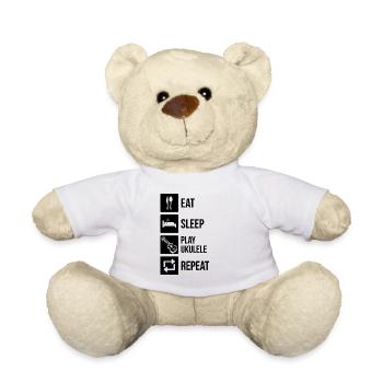 Ukulele Ukulele-Spieler Ukulelist - Teddy - Weiß - Vorne