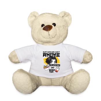 Juste un garçon qui aime les ramen d’anime et le thé Boba - Nounours - blanc - Devant