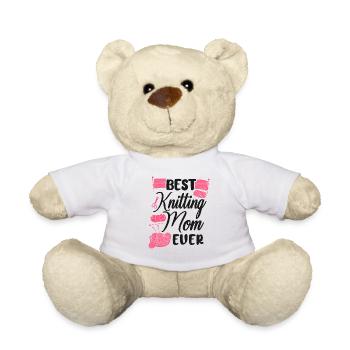 Knitting Knitter Mom Best Knitting - Teddy - Weiß - Vorne