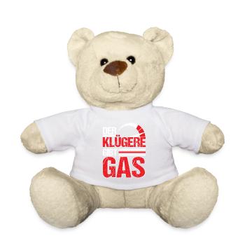 Auto Tuner, KFZ Mechaniker, Racing Car, Tuning - Teddy - Weiß - Vorne
