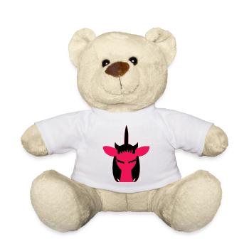 Das rote Einhorn - Teddy - Weiß - Vorne