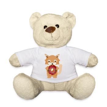 zauberhafter kleiner Fuchs mit leckeren Donut - Teddy - Weiß - Vorne