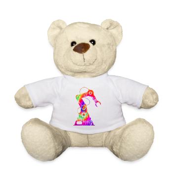Ingénieur en robotique robotique Tie Dye - Nounours - blanc - Devant