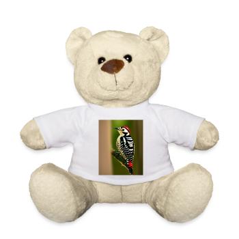 Picorne piégeur à tête rouge dessin de bande dessinée cool - Nounours - blanc - Devant