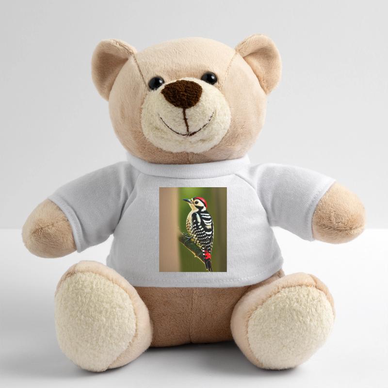 Pileated woodpecker red headed cool comic drawing Teddy Bear