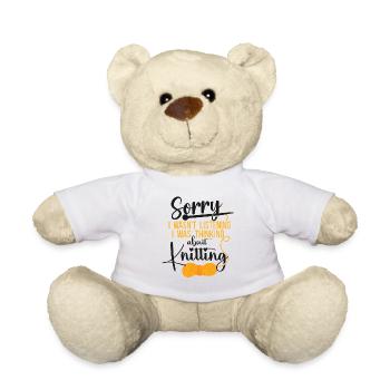 Knitting Knitter Sorry I Wasn't - Teddy - Weiß - Vorne