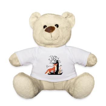 Animaux sauvages Animaux forestiers Renard Lièvre Chasse au lapin - Nounours - blanc - Devant