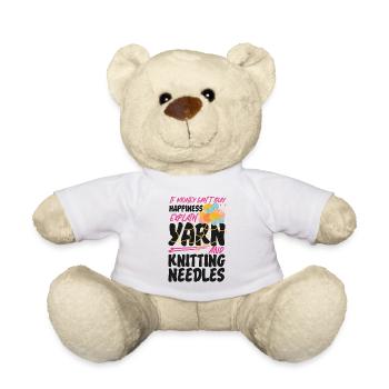 Knitting Knitter If Money Can't - Teddy - Weiß - Vorne