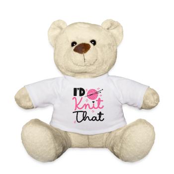 Knitting Knitter Pun I'd Knit That - Teddy - Weiß - Vorne