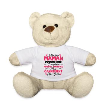 Je Suis Une Maman Princesse Carrément Plus Belle - Nounours - blanc - Devant
