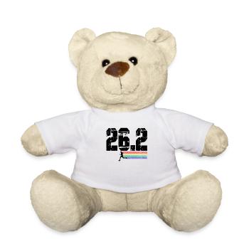 Laufen Sie 26,2 Meilen Marathon Herausforderung - Teddy - Weiß - Vorne