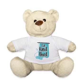 Knitting Knitter Pun I'd Knit That - Teddy - Weiß - Vorne