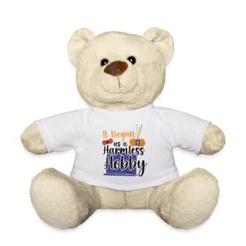 Knitting Knitter It Began As A - Teddy Bear - white - Front
